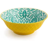 Mikasa Yellow & Blue Geometric 21cm Ramen Bowl