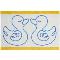 Dip & Drip Printed Nylon Linear Ducks 50cm x 75cm Bathroom Mat
