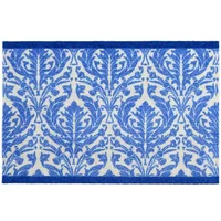 Dip & Drip Printed Nylon Royal Blue Damask 50cm x 75cm Bathroom Mat