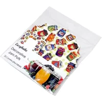 NJ Products Jam Pot Design Covers With Jam Jar labels