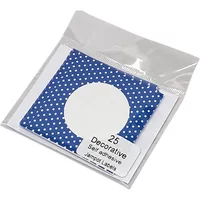 NJ Products Polka Dot Blue Circular Jam Pot Labels