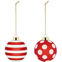 Alessi Delight Set 2 of Two Red Christmas Baubles