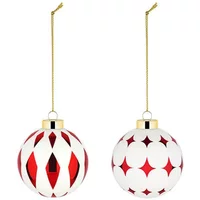 Alessi Delight Set 3 of Two Red Christmas Baubles
