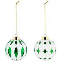 Alessi Delight Set 3 of Two Green Christmas Baubles