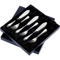 Arthur Price of England Old English Sovereign Silver Plate Set of 8 Pairs Of Fish Eaters