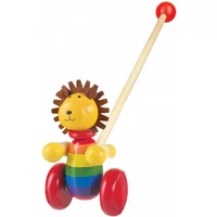 Orange Tree Toys Lion Push Along Wooden Toy