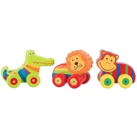 Orange Tree Toys First Set of 3 Jungle Animals Wooden Push Toys