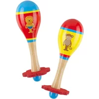 Orange Tree Toys Lion & Monkey Wooden Maraca Set