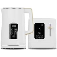 Cello Overture Natural White 2 Slot Toaster & Kettle