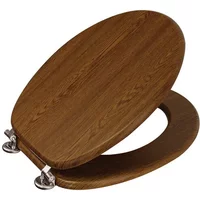 Showerdrape Oxford Walnut Toilet Seat
