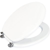 Showerdrape Oxford White/Chrome Toilet Seat