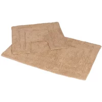 Showerdrape Pinnacle Biscuit 2 Piece 100% Cotton Bath Mat Set