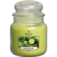 Prices Fragrance Collection Lime / Basil Medium Jar Candle