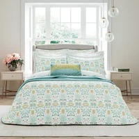 V&A Voysey Anselm Duvet Cover Set Super King Size Aqua