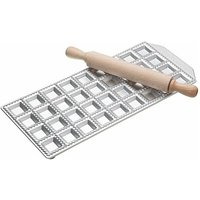 Imperia Thirty-Six Hole Ravioli Tray and Rolling Pin