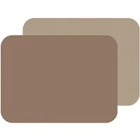 I-Style Taupe and Sandstone Flexi Set of 2 Faux Leather Placemats