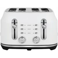 Rangemaster Classic Matt White 4 Slice Toaster
