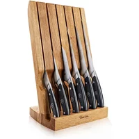 Robert Welch Professional Angle Oak Knife 7 Piece Block Set