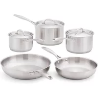 Stellar 7000 Profile Matte Silver 5 Piece Cookware Set