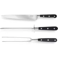Sabatier Professional 3 Piece Carving Knife, Carving Fork & Sharpening Steel Set