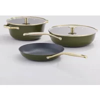 Stellar Cast Light Olive Complete Cookware Bundle