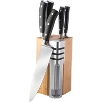 Taylor's Eye Witness Henley 5 Piece Bamboo Knife Block Set with Detachable 3 Stage Knife Sharpener