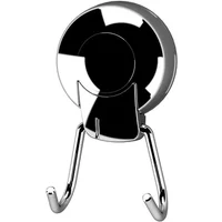 Showerdrape Suctionloc Chrome Steel Twin Robe Hook