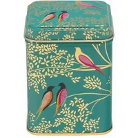 Sara Miller Small Square Green Bird Tin