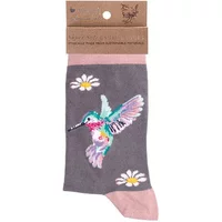 Wrendale Designs 'Wisteria Wishes' Hummingbird Sock Size 4-7