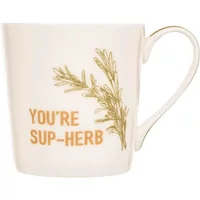 Siip Sup-Herb Green Cone Mug