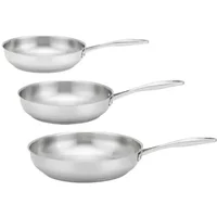 Stellar Profile 3 Piece Uncoated Frying Pan Bundle