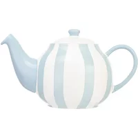Siip Wide Vertical Stripe Blue 6 Cup Teapot