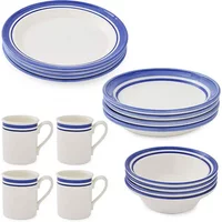 Portmeirion Potters Stripe 16 Piece Set Blue