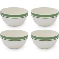 Portmeirion Potters Stripe Set of 4 18cm Stacking Bowls Green