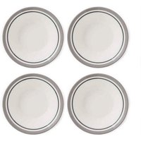 Portmeirion Potters Stripe Set of 4 Oatmeal Bowls Grey