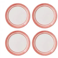 Portmeirion Potters Stripe Set of 4 15cm Bread Plates Red