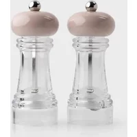 Taylor's Eye Witness Clear Acrylic & Malt Chocolate 15cm Set Of 2 Salt & Pepper Mills