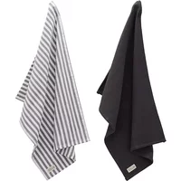 Stellar Textiles Set of 2 Grey Tea Towels