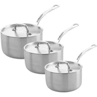 Samuel Groves Classic Stainless Steel Triply 3 Piece Saucepan Set
