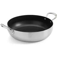 Samuel Groves Classic Non-Stick Stainless Steel Triply 28cm Chefs Pan with Side Handles