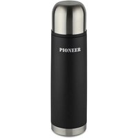 Pioneer 350ml Black & Stainless Steel Flask
