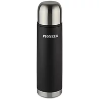 Pioneer 500ml Black & Stainless Steel Flask