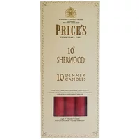 Prices 10 Sherwood Pack Of 10 Wine Red Candles
