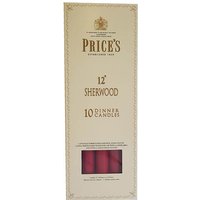 Prices 12 Sherwood Pack Of 10 Wine Red Candles