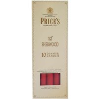 Prices 12 Sherwood Pack Of 10 Red Candles