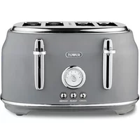 Tower Renaissance 4 Slice Toaster Grey