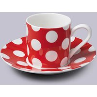 W.M.Bartleet & Sons Espresso Cup and Saucer Spotty Red