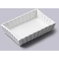 W.M.Bartleet & Sons Rectangular Fluted Flan Dish 11cm