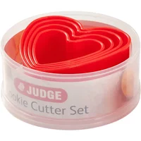 Judge Five Piece Heart Red Cookie Cutter Set