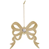 Premier Champagne Gold Bow Hanging Decoration